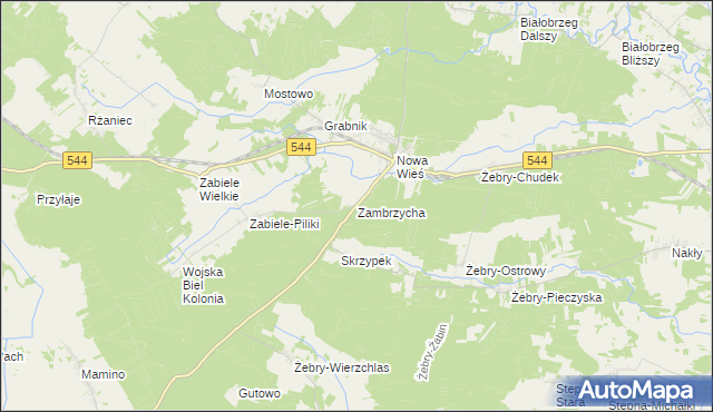 mapa Zambrzycha, Zambrzycha na mapie Targeo