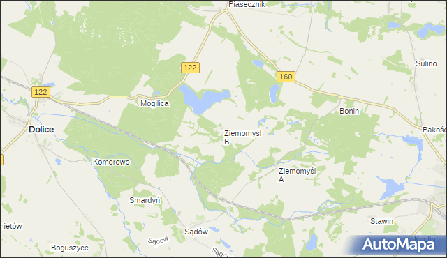 mapa Ziemomyśl B, Ziemomyśl B na mapie Targeo