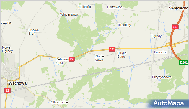 mapa Długie Nowe, Długie Nowe na mapie Targeo