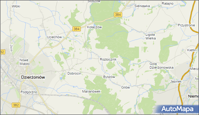 mapa Roztocznik, Roztocznik na mapie Targeo