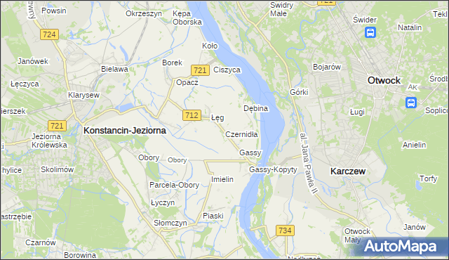 mapa Czernidła, Czernidła na mapie Targeo