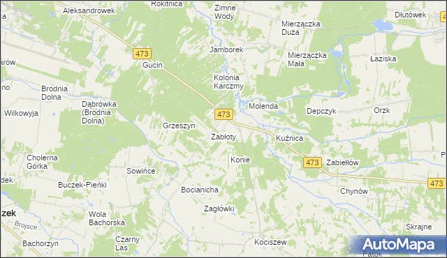 mapa Karczmy, Karczmy na mapie Targeo