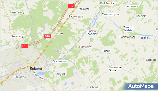 mapa Orłowicze, Orłowicze na mapie Targeo