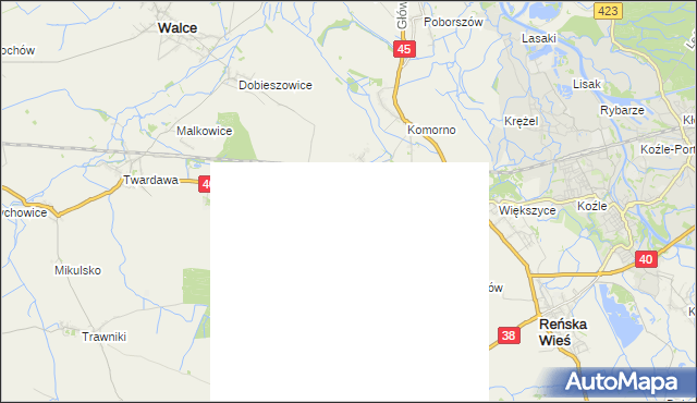 mapa Pokrzywnica gmina Reńska Wieś, Pokrzywnica gmina Reńska Wieś na mapie Targeo