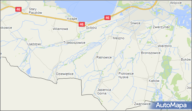 mapa Ratnowice, Ratnowice na mapie Targeo
