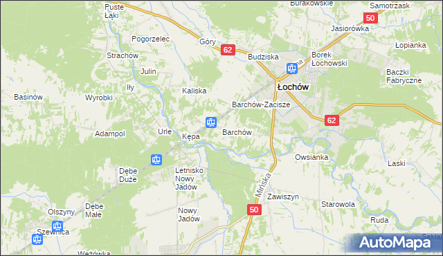 mapa Barchów, Barchów na mapie Targeo