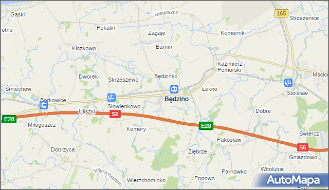 mapa Będzino, Będzino na mapie Targeo