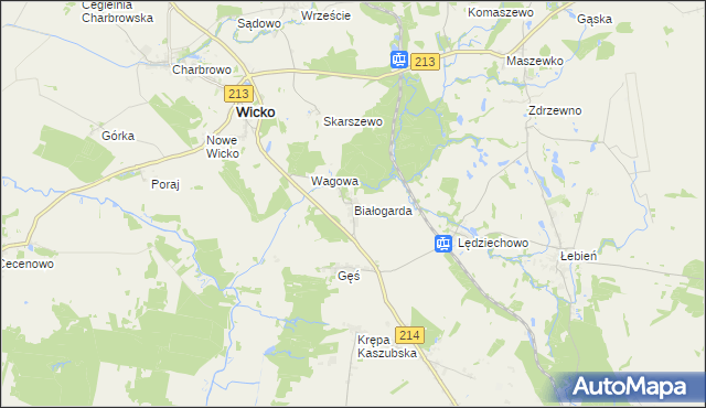 mapa Białogarda, Białogarda na mapie Targeo