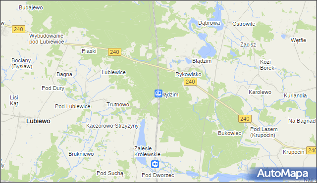 mapa Błądzim gmina Cekcyn, Błądzim gmina Cekcyn na mapie Targeo