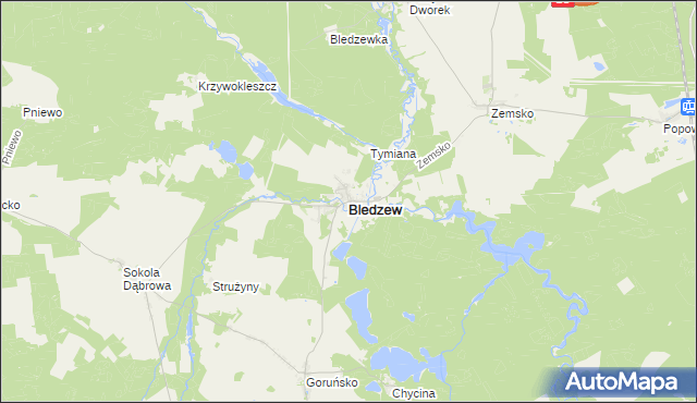 mapa Bledzew, Bledzew na mapie Targeo