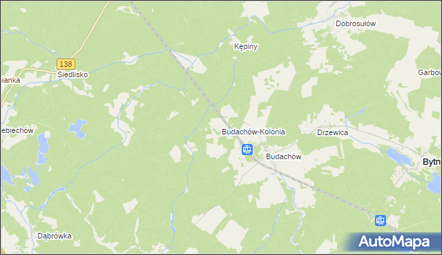 mapa Budachów-Kolonia, Budachów-Kolonia na mapie Targeo