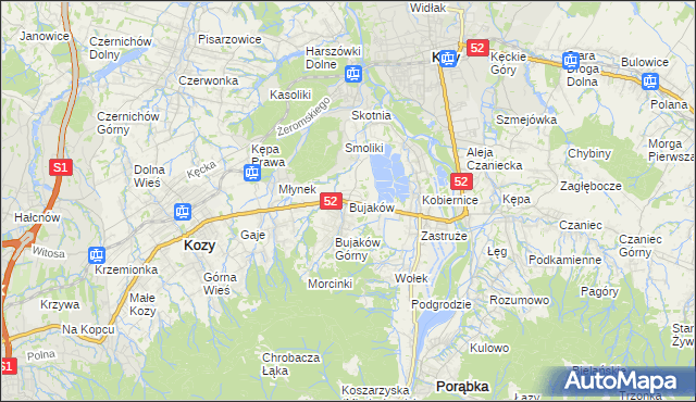 mapa Bujaków, Bujaków na mapie Targeo