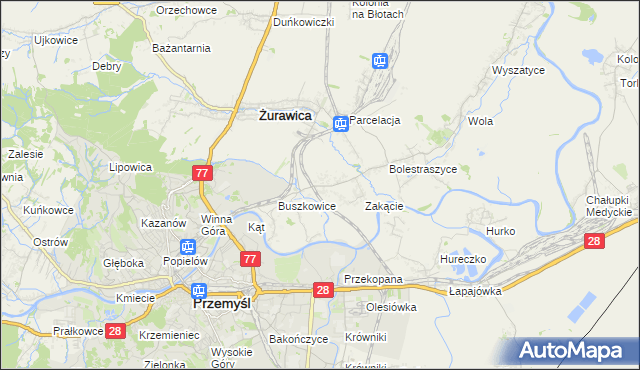 mapa Buszkowiczki, Buszkowiczki na mapie Targeo