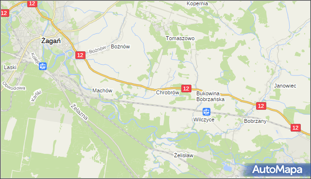 mapa Chrobrów, Chrobrów na mapie Targeo