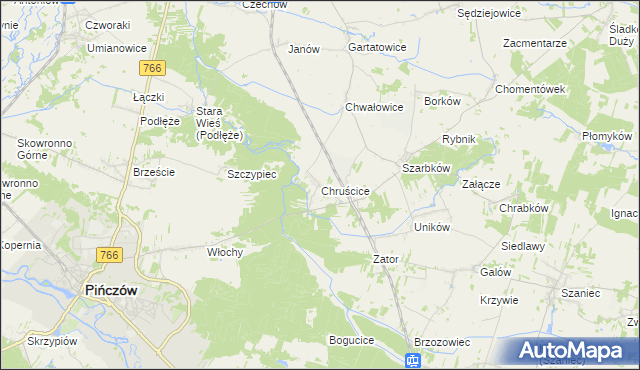 mapa Chruścice, Chruścice na mapie Targeo