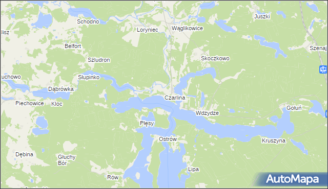 mapa Czarlina, Czarlina na mapie Targeo