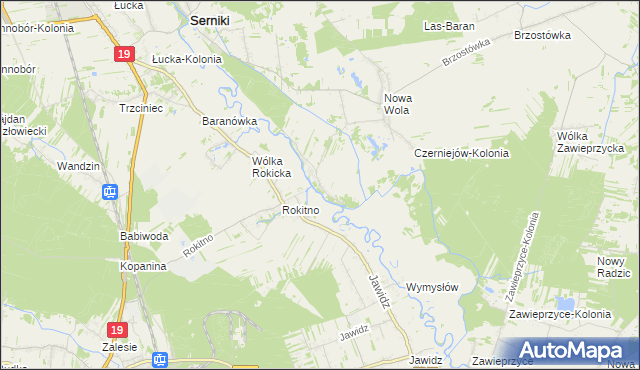 mapa Czerniejów gmina Serniki, Czerniejów gmina Serniki na mapie Targeo