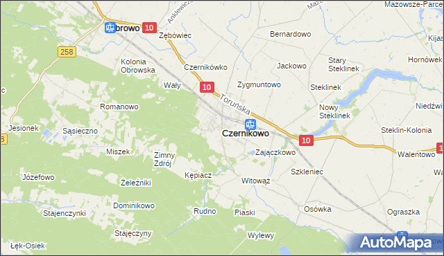 mapa Czernikowo, Czernikowo na mapie Targeo