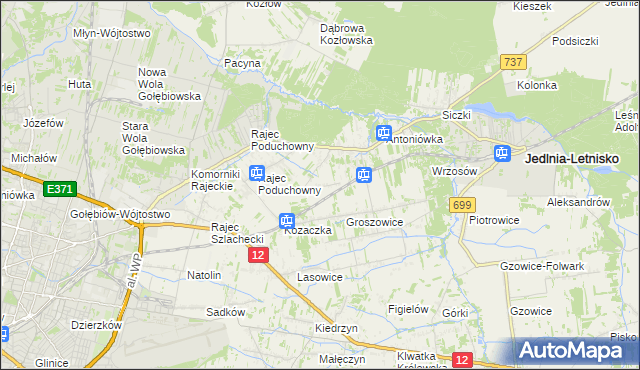 mapa Dawidów gmina Jedlnia-Letnisko, Dawidów gmina Jedlnia-Letnisko na mapie Targeo