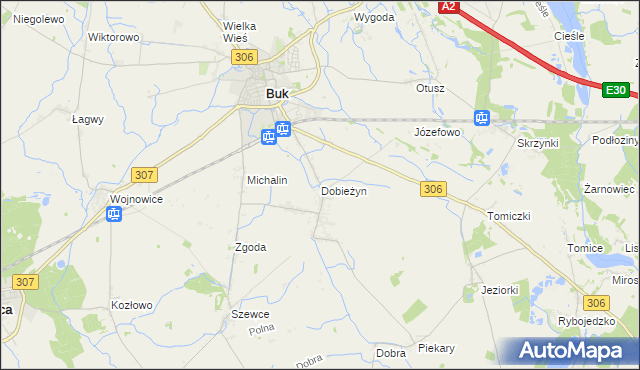 mapa Dobieżyn, Dobieżyn na mapie Targeo