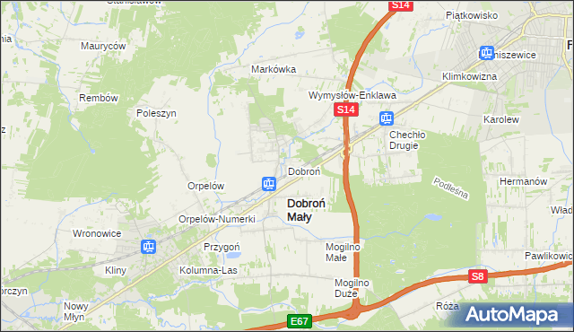 mapa Dobroń, Dobroń na mapie Targeo
