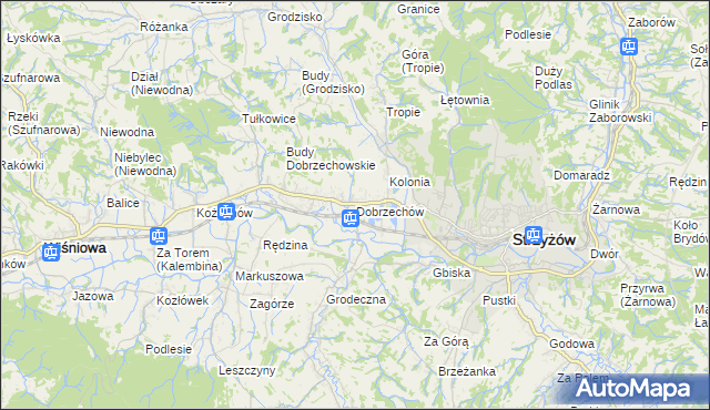 mapa Dobrzechów, Dobrzechów na mapie Targeo