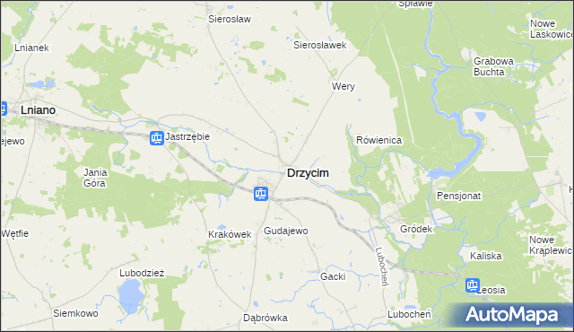 mapa Drzycim, Drzycim na mapie Targeo