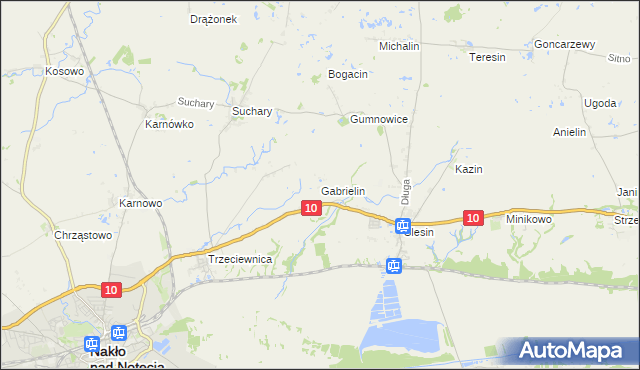 mapa Gabrielin, Gabrielin na mapie Targeo