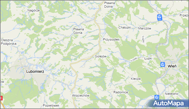 mapa Golejów, Golejów na mapie Targeo