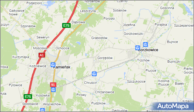 mapa Gorzędów, Gorzędów na mapie Targeo