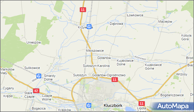 mapa Gotartów, Gotartów na mapie Targeo
