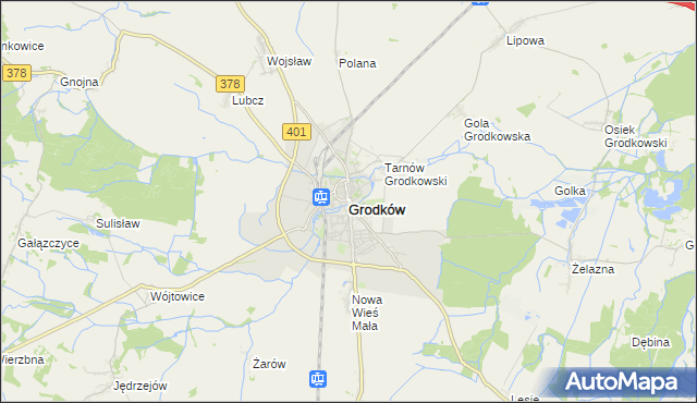 mapa Grodków powiat brzeski, Grodków powiat brzeski na mapie Targeo