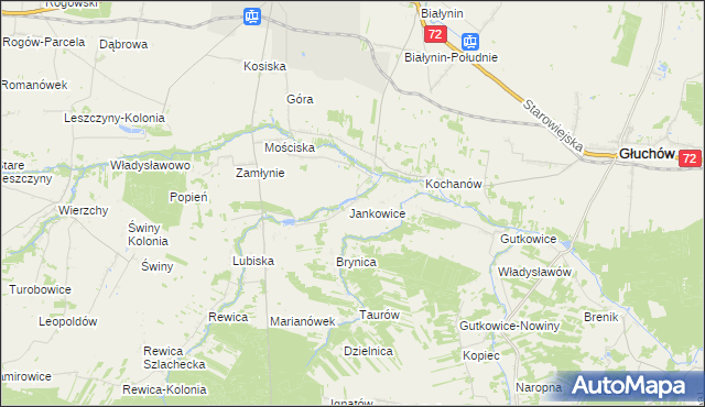 mapa Jankowice-Kolonia gmina Jeżów, Jankowice-Kolonia gmina Jeżów na mapie Targeo