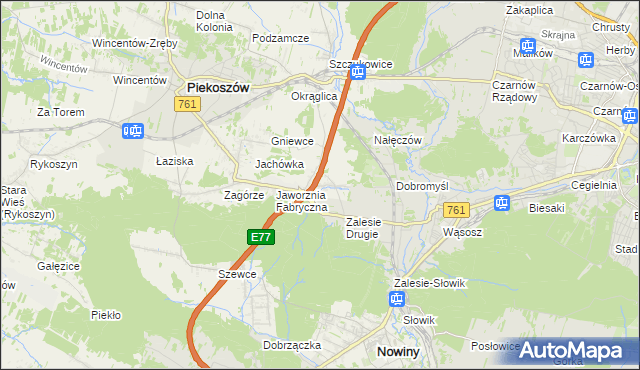 mapa Janów gmina Piekoszów, Janów gmina Piekoszów na mapie Targeo