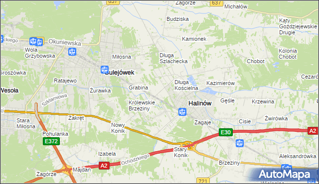 mapa Józefin gmina Halinów, Józefin gmina Halinów na mapie Targeo