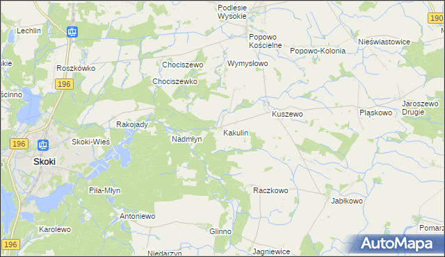 mapa Kakulin, Kakulin na mapie Targeo