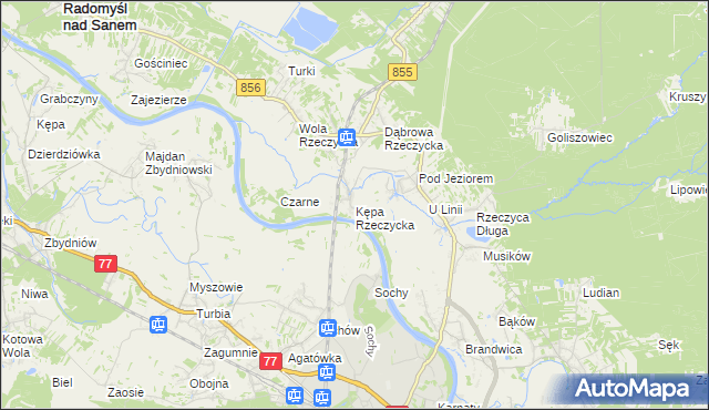 mapa Kępa Rzeczycka, Kępa Rzeczycka na mapie Targeo