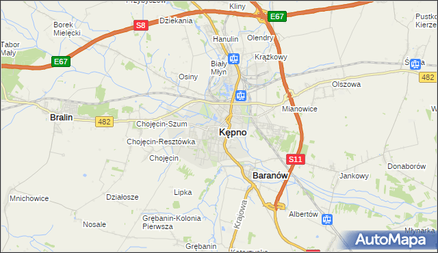 mapa Kępno, Kępno na mapie Targeo