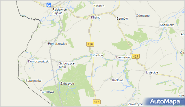 mapa Kietlice gmina Głubczyce, Kietlice gmina Głubczyce na mapie Targeo