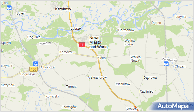 mapa Klęka, Klęka na mapie Targeo