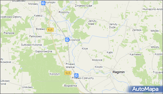 mapa Klice, Klice na mapie Targeo