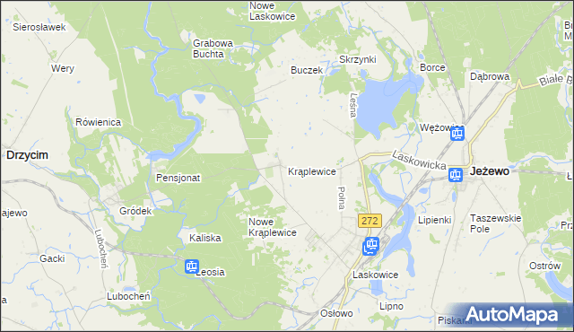 mapa Krąplewice, Krąplewice na mapie Targeo