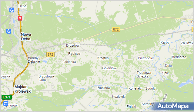 mapa Krzątka, Krzątka na mapie Targeo