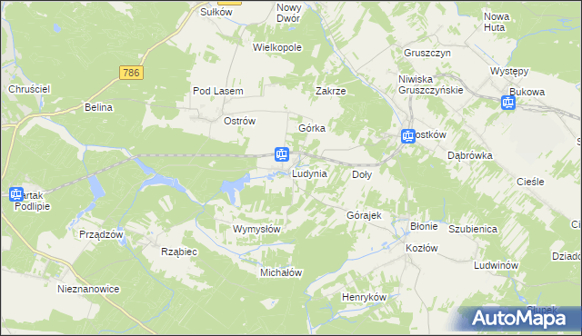 mapa Ludynia, Ludynia na mapie Targeo