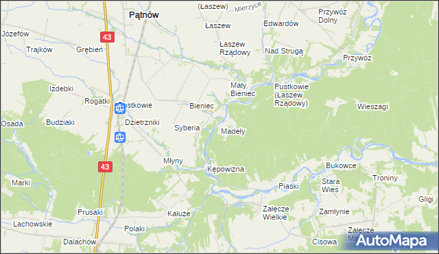 mapa Madeły, Madeły na mapie Targeo