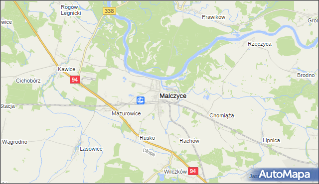 mapa Malczyce powiat średzki, Malczyce powiat średzki na mapie Targeo