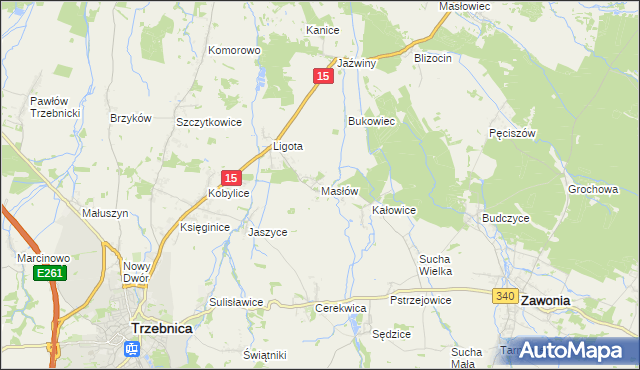 mapa Masłów, Masłów na mapie Targeo