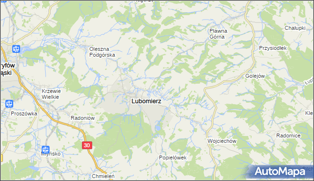 mapa Milęcice, Milęcice na mapie Targeo