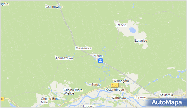 mapa Mokrz, Mokrz na mapie Targeo