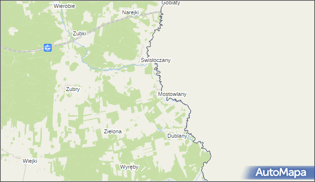 mapa Mostowlany, Mostowlany na mapie Targeo